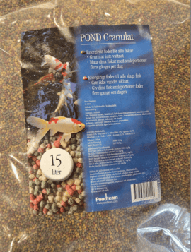 Pondgranulat sæk 15 liter