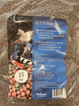 Koi pellets sæk 15 liter